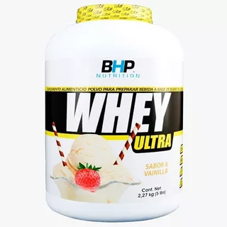 Proteina Bhp Ultra Whey Ultra 2.27 Kg 5 Lbs Bote Sabor Vainilla