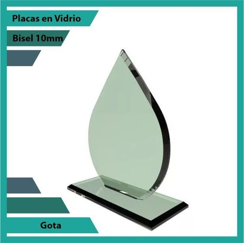 Placas En Vidrio Forma Gota
