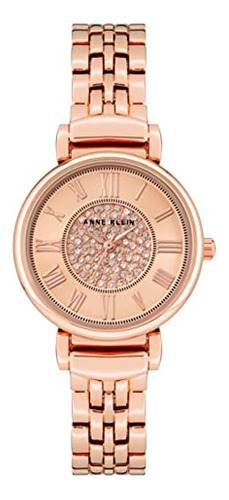 ~? Anne Klein Reloj De Pulsera Acentuada De Cristal Premium 