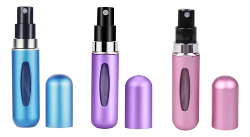 Mini Botella Perfumero X3 Portátil 5ml Recargable Colores
