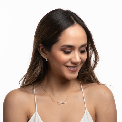 Aretes Mujer Perlas Joyería Acero Inoxidable Luckyly