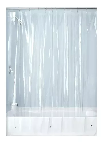 Forro Cortina Baño Transparente Con Iman 178 X 180 Cm