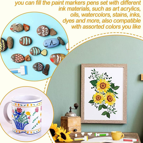Rotuladores Táctiles De Pintura En Blanco, Vacíos, Rellenabl