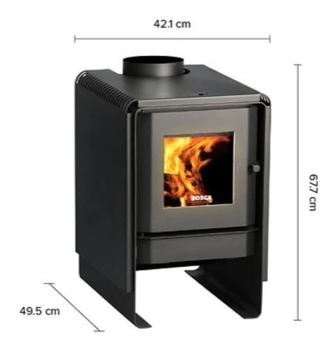Estufa Calefactor A Leña Bosca Eco 360 De 8,7 Kw