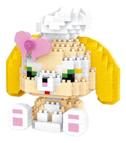 Mini Figura Armable Perrito Chef Con Orejas Amarillas