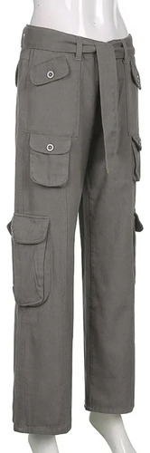 Pantalones Cargo Vintage Con MĂșltiples Bolsillos Para Hombre