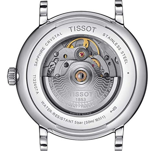 Tissot Para Hombre Carson Auto Reloj De Vestir De Acero Inox