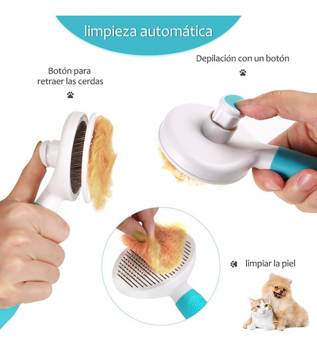 Cepillo Para Perro - Peine Quita Pelos Mascotas Rastrillo