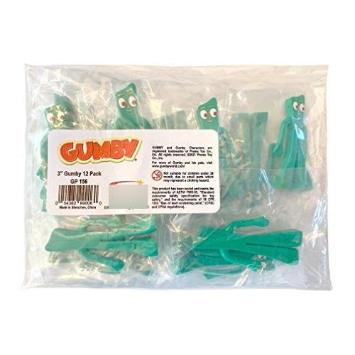 Pack De 12 Mini Figuras Flexibles De Gumby
