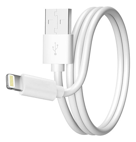 Cable Carga Datos 2 Metros Para iPhone Lightning A Usb-a Color Blanco