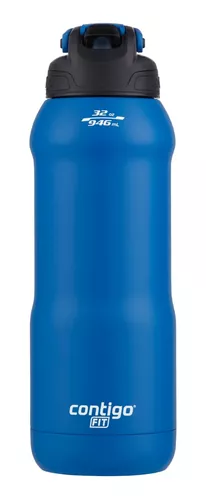 Termos para agua de plástico con marcador de tiempo Taza de bebida a prueba  de fugas deportiva (Azul) Wdftyju