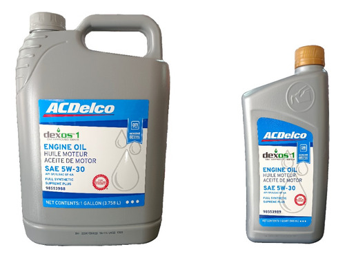 Aceite Acdelco 5w30 Galón + Cuarto 