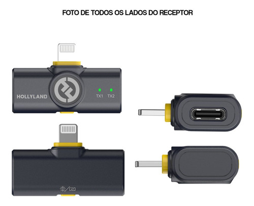 Microfone Sem Fio Para iPhone Hollyland Lark M2 Lightning