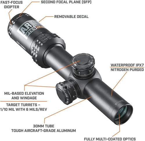 Mira Telescopica Bushnell Ar 1-4x24 Retic Torreta .223/556