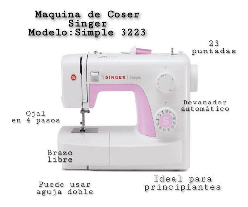 Maquina De Coser Singer Simple 3223 / 23 Puntadas 