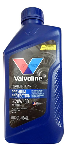 Aceite 20w50 Semi Sintetico Valvoline 