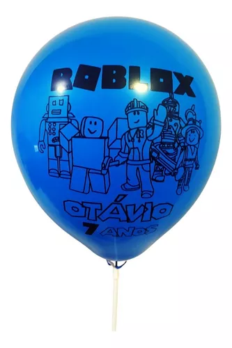 30 Bexigas - Balões ROBLOX personalizadas com NOME e IDADE