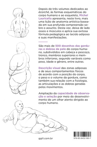 Anatomia artística 4: Gordura e dobras de pele, de Lauricella, Michel. Editorial EO Editora LTDA, capa mole em português, 2020
