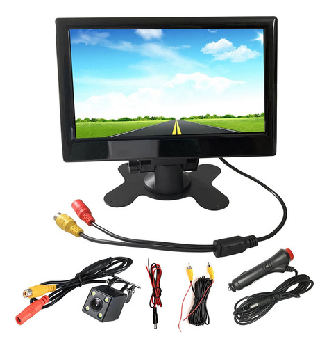 Monitor Lcd Tft En Color Hd De 7 Pulgadas, 12 V-24 V, Con Lu