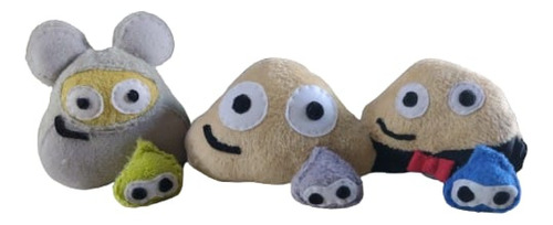 Muñecos No Peluche Set De 3 Pou Y 3 Pop Game