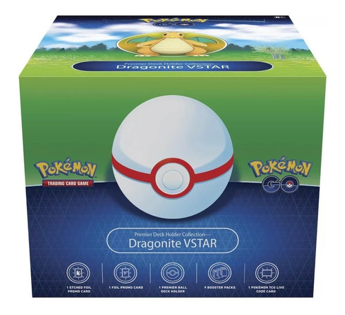 Pokémon Go Premier Deck Holder Box Vstar Dragonite Español