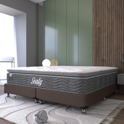 Colchon King Size Sealy Cushion Foam Ortopedic Evolution Color Gris