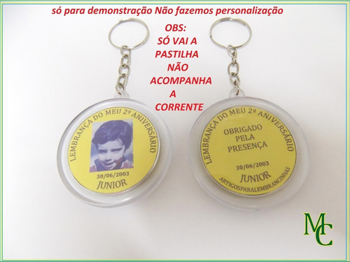Imagem 4 de 7 de Chaveiro Acrílico Red. 50 Pçs P/personalizar Só Pastilha