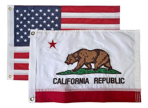 Azcover - Bandera De California De 12 X 18 Pulgadas Y Bander