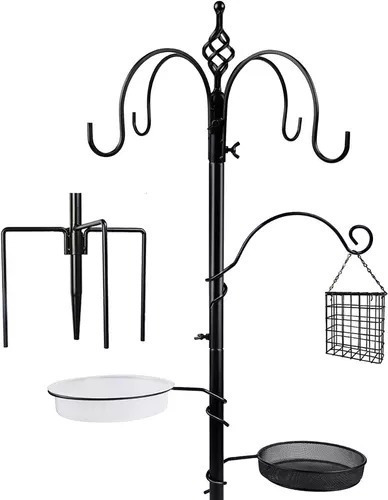 Kit Comedero Colgante De Aves De Metal Para Jardin Patio 