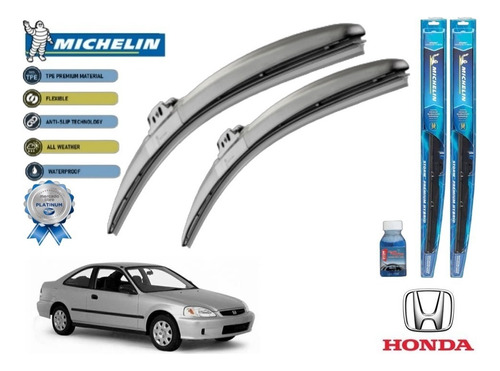 Par Plumas Limpiabrisas Honda Civic Coupe 1998 Michelin