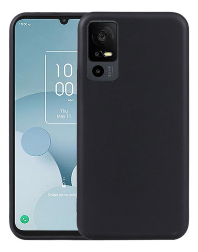 Zt Funda De Teléfono Tpu Negra Para Tcl 40 Xl