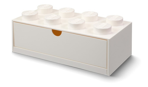 Lego Contenedor Cajon Desk 8 Bloque Apilable De Escritorio Color Blanco