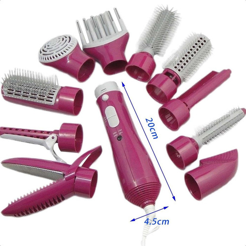 Cepillo Modelador/rizador/secador/alisador/ 10 En 1 220v