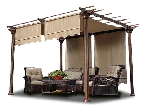 Toldo Sombra Para Estructura De Pergola Beige