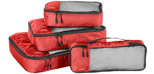 Set Organizador Viaje Cubos, Rojo.