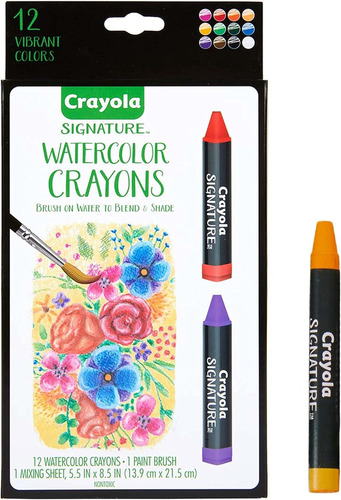 Crayola Signature Premium Acuarela Lápices De Colores Y Pinc
