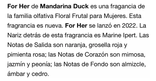 Perfume Mandarina Duck For Her Edt *100 Ml