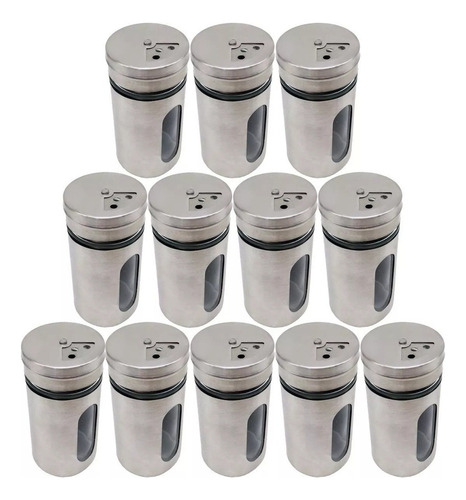 Set Of 12 Salt Shakers Pepper Spice Holder In Luxury