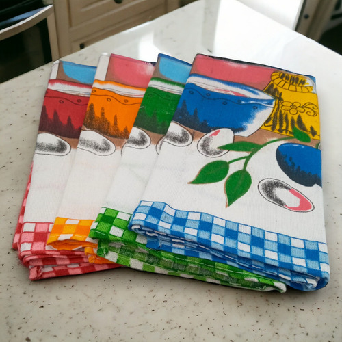 Set De 4 Paño De Cocina Color Variados Tarros