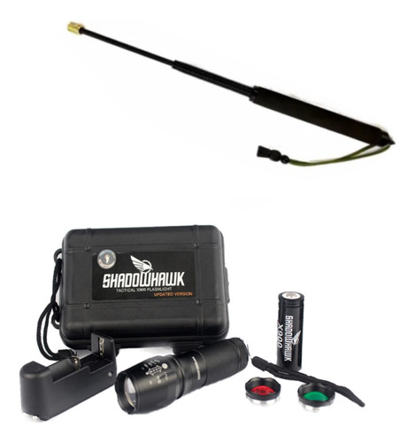 Lanterna X900 Shadowhawk + Bastão Mola Flexível Kit Defesa