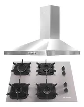 Comprar Kit Anafe Inox 4 Hornallas A Gas + Campana De 60 - Ltc