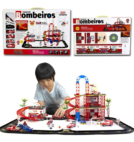 Imagem 6 de 10 de Hot Pista Plataforma Helicóptero Auto Posto Carrinhos