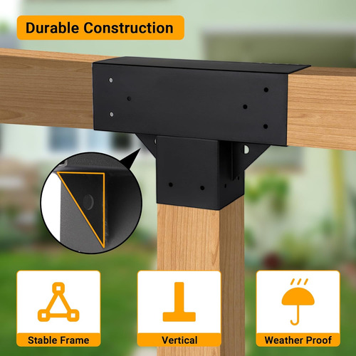 Kit De Soportes Pérgola Soporte De Madera Elevado Made...