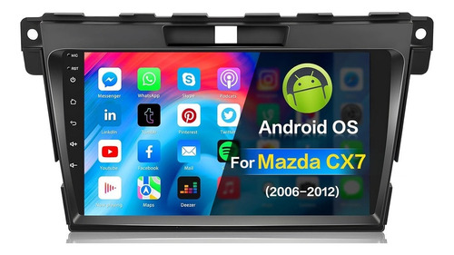 Estéreo Coche Android 12 Para Mazda Cx-7 Carplay Camera 2+32