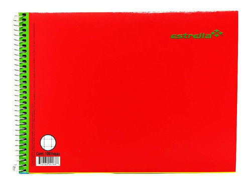 Cuaderno Italiana Estrella 100h Cuadro 7mm Espiral 1pzs