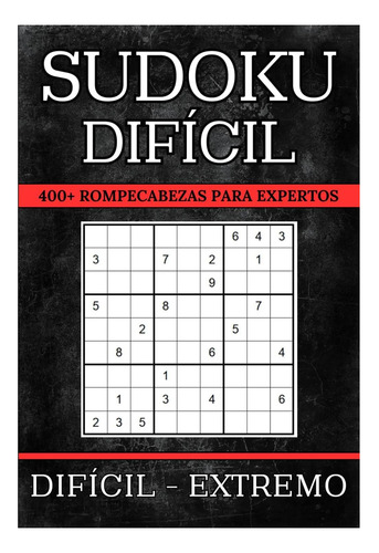 Libro: Sudoku DifĂcil Para Adultos: 400+ Rompecabezas Para |