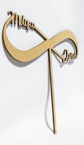 Imagen 4 de 6 de Topper Cake Infinito Casamiento - Mdf / Fibrofacil