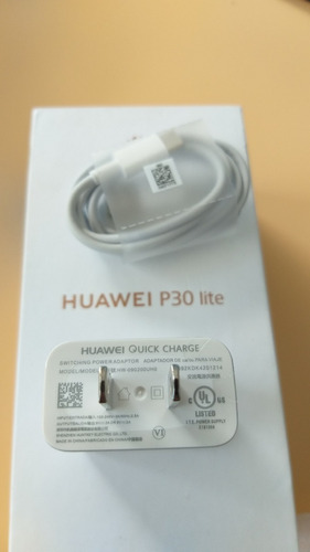 Imagen 1 de 5 de Cargador Quick Charge Huawei P30 Lite  Tipo C 100% Original 