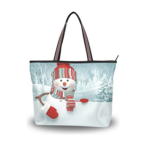 Bolsos De Mujer Tote Bolsa De Navidad Con Zipper,ladies Snow