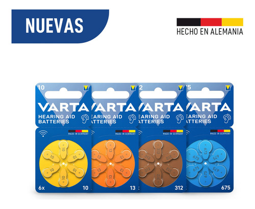 Pilas Varta Audifono 10 Botón X 6 Unidades